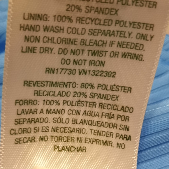 Wild Fable Blue Ribbed Bikini Top Size Small - Picture 5 of 5